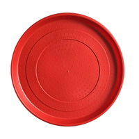 Nouveau plateau et assiette d'alimentation ronds en plastique PP épais rouge multi-tailles pour poussins, poulets, canards, cailles avec une longue durée de vie