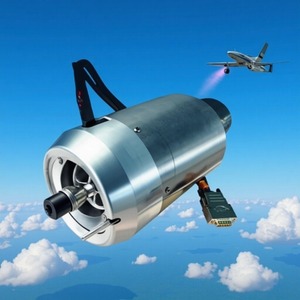 Nouveau petit moteur turbojet à combustion interne au kérosène 40 kg pour la modernisation et la rénovation des avions, en alliage - Product Image 1