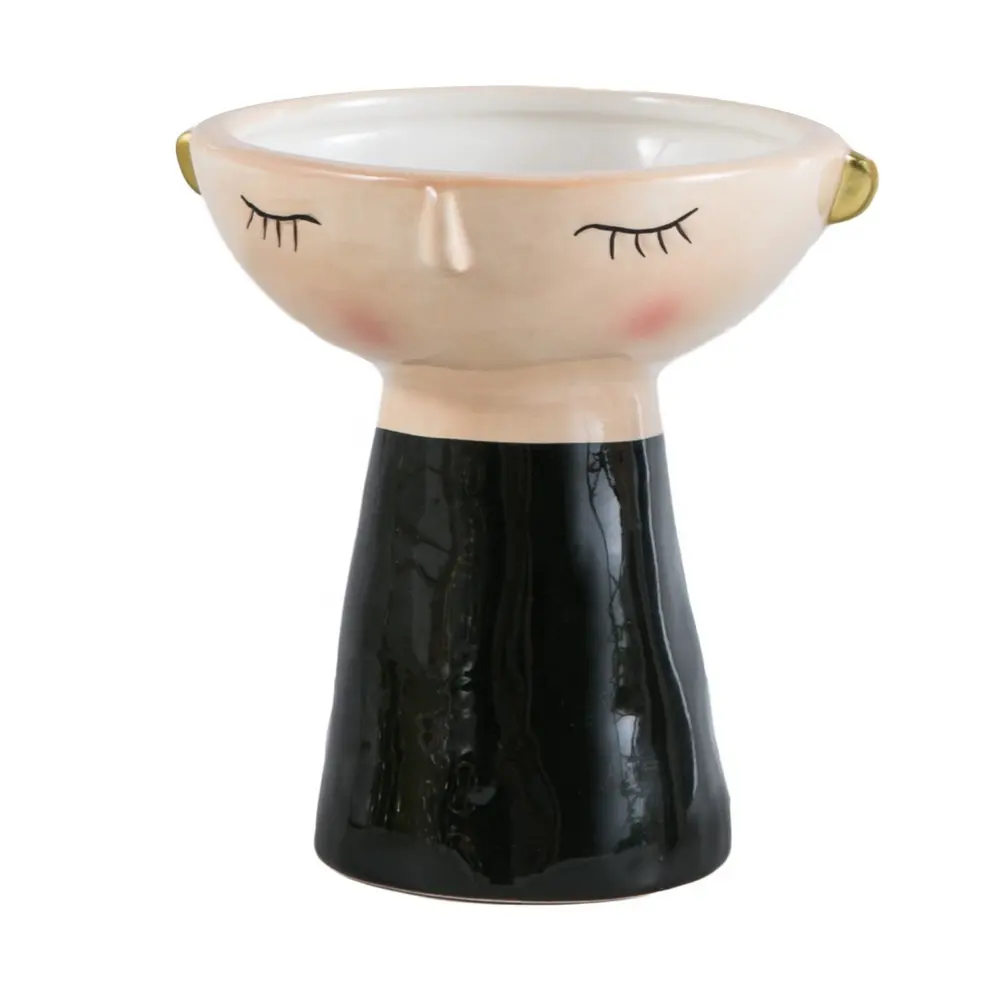 Керамическая ваза для лица в скандинавском стиле, ваза для цветов, фарфоровая статуэтка, набор 2