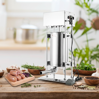 Kommerzielle 10L/15L Elektrische Edelstahl-Einlaufmaschine Geeignet für Metzgereien, Restaurants und den Heimgebrauch