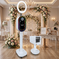 Installation facile du photomaton Magic Mirror avec écran tactile intelligent de 15,6 pouces, support logiciel gratuit et modèles photo personnalisés.