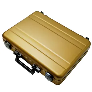 Lega di alluminio organizzatore per il trasporto duro di computer portatile attache affari che trasportano valigetta con logo personalizzato