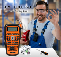 Etiquetadora Portátil E1000PRO, Etiquetas Impermeables para Cableado, Máquina Etiquetadora Industrial Termoencogible con Teclado