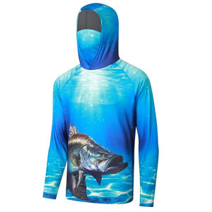 カスタムフィッシングウェア UPF50 吸汗速乾 UVカット フィッシングシャツ プリント入り パフォーマンス 長袖 メンズ<span class=keywords><strong>T</strong></span>シャツ フィッシング<span class=keywords><strong>T</strong></span>シャツ - Product Image 2