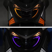 Feu de signalisation avant Yamaha Nmax en alliage d'aluminium aéronautique, feu avant à 2 lentilles LED, lampe de tableau de bord, visibilité optimale améliorée