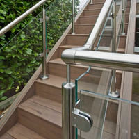 Support supérieur de main courante réglable en acier inoxydable de haute qualité supports de tuyau de Style Design moderne pour balustrade de balcon de garde-corps