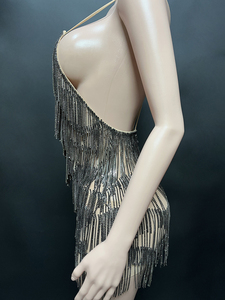 NOVANCE Y2586 Produtos em Destaque 2026 Novas Chegadas Vestidos Pretos Sem Mangas com Decote em V Brilhantes Formais Elegantes Vestidos de Coquetel 2026 - Product Image 5