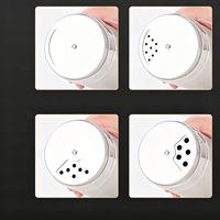 Catering Grade Stainless Steel Condiment Shaker 4 Position Switchable Lid Barbecue Stall Spice Powder Storage Canister