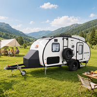 Kinlife pour caravane de luxe moderne en forme de goutte d'eau, mini-caravane premium indépendante avec cuisine arrière pour un confort optimal