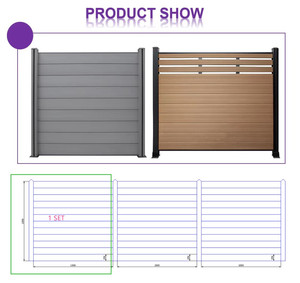 Oferta Especial: Puertas y Portones de Jardín de WPC Compuesto de Fácil Instalación para Decoración Exterior del Hogar, Portón de Aluminio - Product Image 2