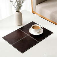 Meilleures ventes : Sets de table personnalisables en cuir véritable et PU, résistants à la chaleur, pour la maison, la cuisine et les événements festifs