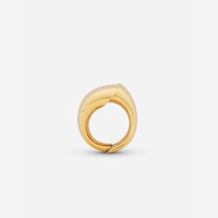 Bague pour l'index en cuivre plaqué or bicolore, brillante, minimaliste, simple et élégante, accessoires pour femmes, bague en laiton