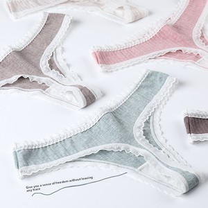 Meilleures ventes d'usine : Culottes en dentelle sans couture en coton pour femmes, vente en gros, confortables, respirantes, taille basse, sexy, pour femme - Product Image 3