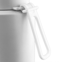 Bouteille d'eau isotherme à double paroi en acier inoxydable de 1000 ml avec couvercle à paille et cordon portable, logo personnalisé
