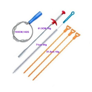 Paquete de 6 herramientas de limpiador de drenaje profesional, juego de serpiente de drenaje de émbolo de inodoro con gancho giratorio para zuecos de pelo, fregadero, ducha, bañera - Product Image 4