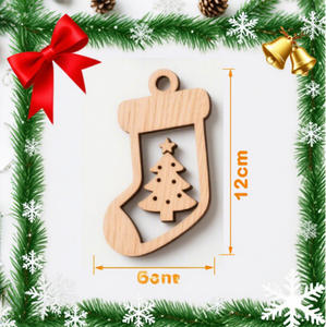 Calcetines de decoración navideña, adornos para árboles de Navidad, colgantes para decoración de eventos, accesorios con diseño de nieve artificial - Product Image 3