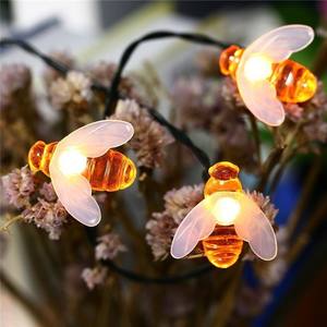 Pour <span class=keywords><strong>Amazon</strong></span> énergie <span class=keywords><strong>solaire</strong></span> petite abeille LED guirlandes lumineuses IP65 cote cour extérieure jardin décoratif lumières <span class=keywords><strong>de</strong></span> noël - Product Image 3