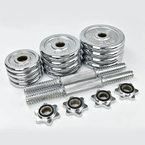 Ensemble de haltères réglables en chrome pour la musculation, haltères réglables en chrome de 50 kg - Product Image 4