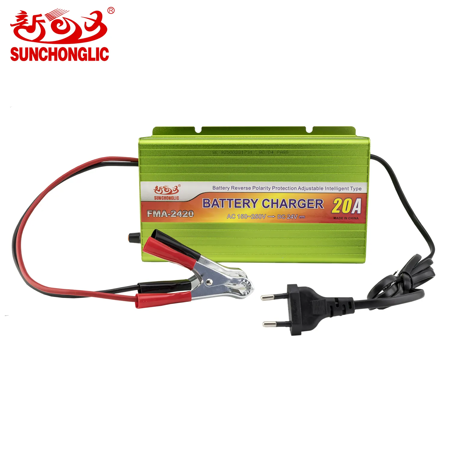 Sunchonglic 24 volt battery charger 24V 20A 20 amp three-phase car lead acid battery charger