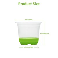 30 paquets de pots de pépinière transparents renforcés de 4 "avec base en silicone pour une transplantation facile Pots de démarrage de semis réutilisables transparents