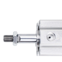 Cylindre pneumatique SDA12-100 de type compact à filetage interne en aluminium pour l'automatisation industrielle et le contrôle du mouvement linéaire