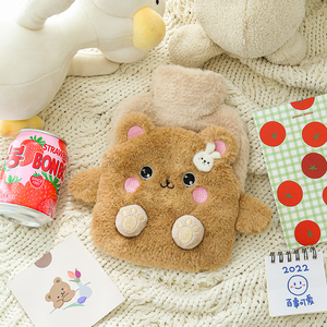 Nouvelle conception, vente chaude en Europe, mignonne bouteille d'eau chaude pour garder au chaud avec housse en <span class=keywords><strong>peluche</strong></span> à motif de dessin animé - Product Image 2