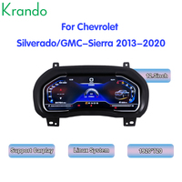 Tableau de bord LCD 12,3 pouces pour Chevrolet Silverado GMC Sierra 2013-2020, tableau de bord numérique de voiture, cockpit virtuel, panneau d'instruments, compteur de vitesse