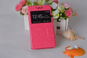 Window View Slide Universal Size 3D PU Leather Flip Smartphone Case For <span class=keywords><strong>BQ</strong></span> For Nokia 105 - Product Image 5