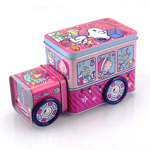 Modelado de coche creativo para niños, caja de hierro para modelar, caja de lápices de hojalata de hierro, regalo de cumpleaños para niños