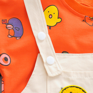 Proveedores de Ropa Infantil en China, Pantalones con Tirantes para Niñas, Suéter para Bebés con Diseño de Patrones, Conjuntos para Niños - Product Image 2