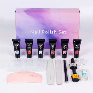 Kit de construction d'ongles en poly acrygel couleur unie 15 ml, durcissement UV LED, pour salon et DIY - Product Image 1