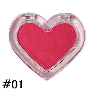 Vente chaude maquillage nu mat pour les femmes transfrontalière sans Logo poudre minérale naturel Orange Rouge Contour fard à joues en forme de coeur - Product Image 6