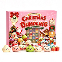 Jouets Squishy en Gros, Calendrier de l'Avent Squishy en Forme de Dumpling pour Noël, Boîte Personnalisée Calendrier de l'Avent 12 Jours, Squishy pour Enfants