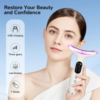 Appareil de beauté portable anti-âge 2025 pour le visage et le cou, microcourant raffermissant, en ABS et acier inoxydable, pour la réduction des graisses et le lifting