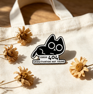 Página de error 404 - Pin de programador de dibujos animados de gato negro y conejo, broche de animal para ropa y mochila, accesorios metálicos, venta al por mayor personalizada - Product Image 4