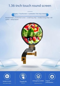 หน้าจอ IPS TFT ทรงกลมขนาด 1.36 นิ้ว ความละเอียด 360*360, อินเทอร์เฟซ QSPI พร้อมไดรเวอร์ IC GC9C01 ความสว่าง 400nit สำหรับเครื่องใช้ไฟฟ้าอัจฉริยะ ปุ่มควบคุมแบบสี - Product Image 2