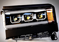Autres accessoires d'éclairage automobile : Cadre de lentille de projecteur pour mise à niveau des phares, compatible avec Toyota Prado LC250 2024-2025, support de projecteur 3 matrices