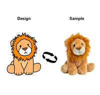 Nouvelle conception de peluche lion de dessin animé, jouets en peluche mignons, poupée douce, peluches personnalisées pour les enfants, cadeau d'anniversaire