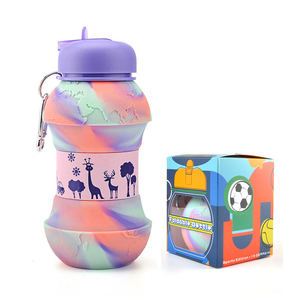 Bouteille d'Eau Pliable Sans BPA pour Enfants, Design Ballon en Silicone, <span class=keywords><strong>Gourde</strong></span> de <span class=keywords><strong>Sport</strong></span> Pliante, Logo <span class=keywords><strong>Personnalisé</strong></span>, École, Voyage pour Enfants - Product Image 6
