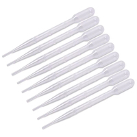 Pipettes Pasteur jetables en plastique à micro-pointe pour laboratoire, 0,5 ml, 1 ml, 3 ml, 5 ml, 10 ml