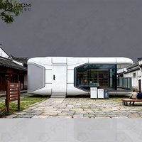 Cabine Apple préfabriquée de luxe Maison capsule spatiale villa modulaire intelligente extensible pour Resort, Airbnb,Glamping, hôtel et arrière-cour Live