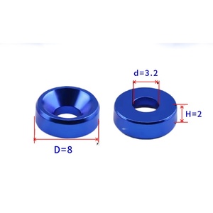 Junta de cabeza plana de aleación de aluminio M3M4M5M6 de alta calidad, arandela plana redonda con acabado liso, estilo dividido multicolor - Product Image 4