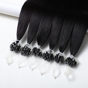 Chất Lượng Cao Micro Vòng Lặp Micro Nhẫn Con Người Phần Mở Rộng Tóc Đôi Rút Ra 100 Bất Trinh Nữ Việt Nam Tóc Xương Thẳng Tóc Đen - Product Image 2