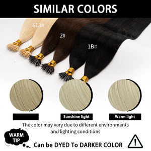Extensions de cheveux Nano Ring de luxe en gros, 100% cheveux humains vierges, double épaisseur, fusion à <span class=keywords><strong>froid</strong></span>, Nano Link <span class=keywords><strong>pour</strong></span> coiffeurs professionnels - Product Image 6