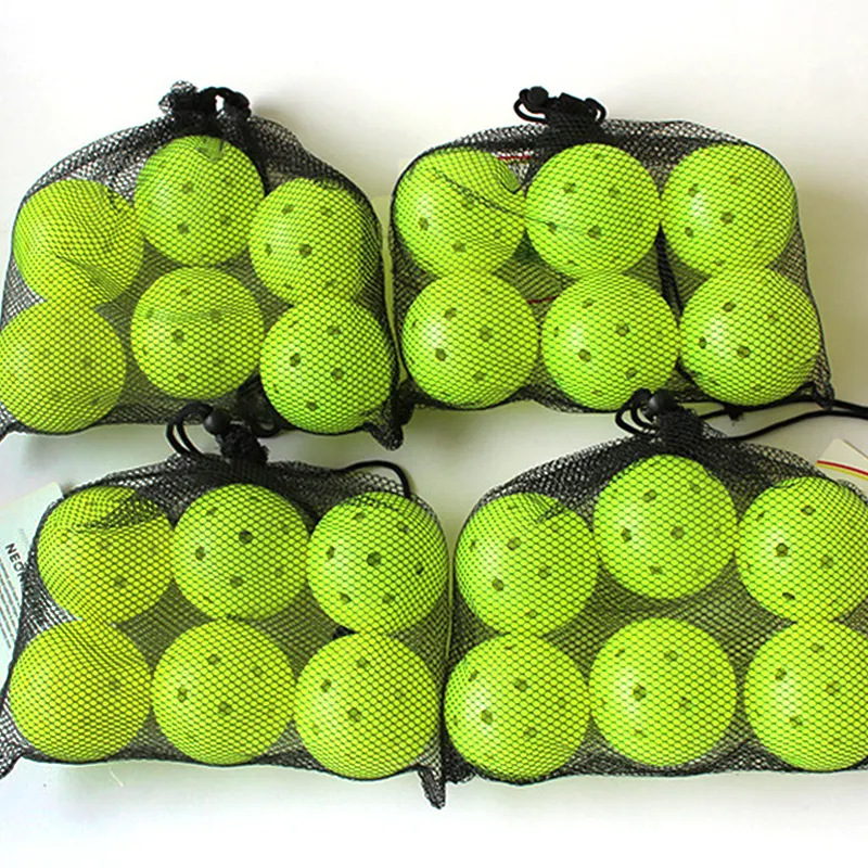 यूएसएपीए स्वीकृत आउटडोर पिकलबॉल बॉल्स 40-होल वाइब्रेंट कलर्स पिकलबॉल्स का 12 पैक