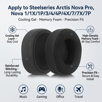 Coussinets d'oreille de remplacement en gel rafraîchissant pour écouteurs Steelseries Arctis Nova Pro Bluetooth Nova 1/1X/1P/3/4/4P/4X/7/7X/7P