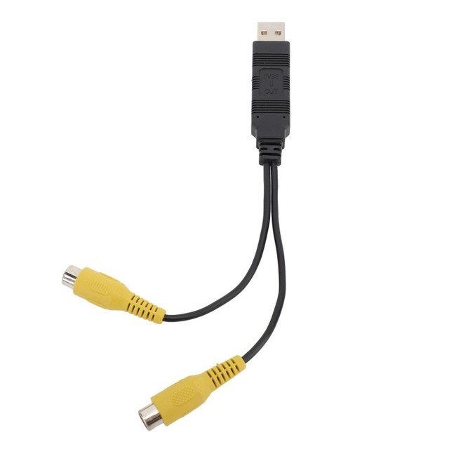 USB to CVBS Video Output Adapter HD Video Easy to Use USB to RCA Interface Cable Adapter for Vehicle