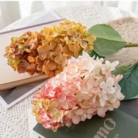Fleur d'hortensia artificielle en soie pour la décoration intérieure, fausse fleur d'hortensia pour arrangement floral de table de mariage, bouquet de fête