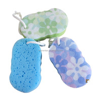 Éponge de bain et de douche en gros, grande taille, en loofah, écologique, personnalisée, bleue, en PE, pour le corps, filet exfoliant