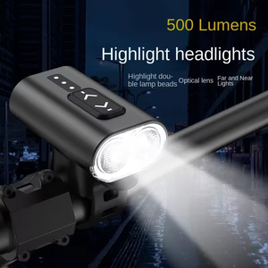 Phare de vélo étanche IPX5, rechargeable par USB, lumières LED pour vélo avec faisceau haut/bas, batterie 2000 mAh pour utilisation en extérieur - Product Image 3